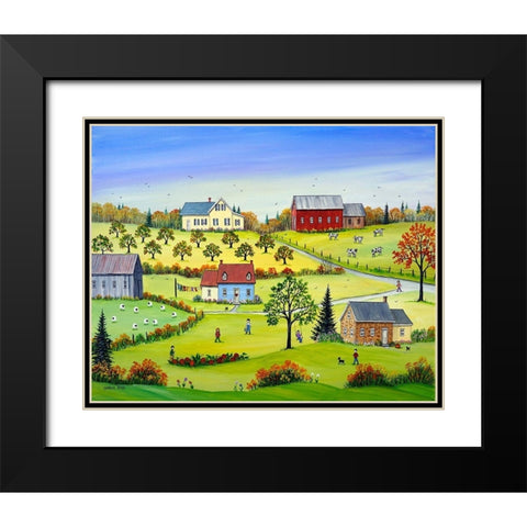 A Fine Autumn Day Black Modern Wood Framed Art Print with Double Matting by Mark, Sharon
