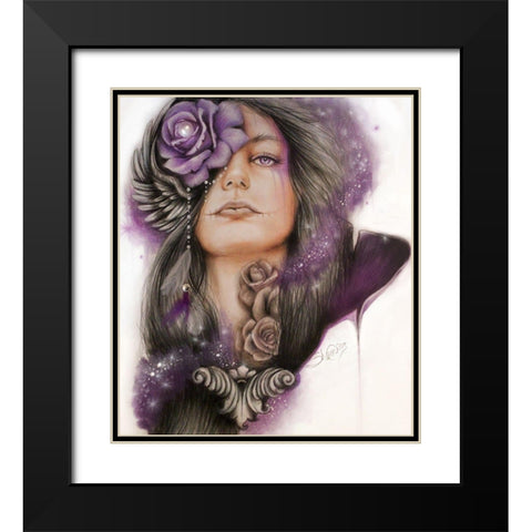 Sweet Sorrow - Malevolent Collection Black Modern Wood Framed Art Print with Double Matting by Sheena Pike Art