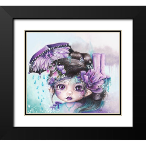 Gloomy Gertrude - MunchkinZ Elf Black Modern Wood Framed Art Print with Double Matting by Sheena Pike Art