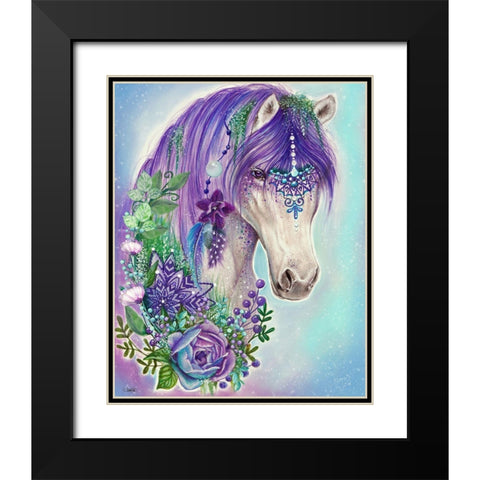Gypsy Violet Horse Black Modern Wood Framed Art Print with Double Matting by Sheena Pike Art