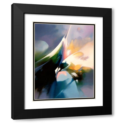 Effervescence Black Modern Wood Framed Art Print with Double Matting by Leung, Thomas