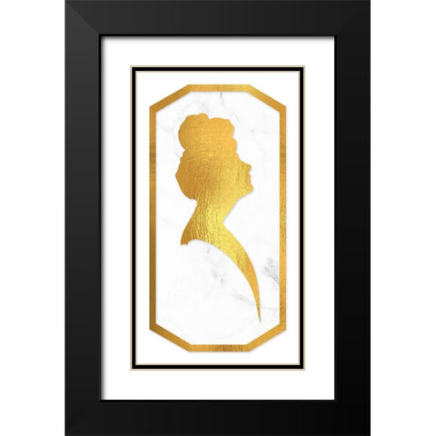 Gibson Girl Cameo Long right Black Modern Wood Framed Art Print with Double Matting by Lavoie, Tina