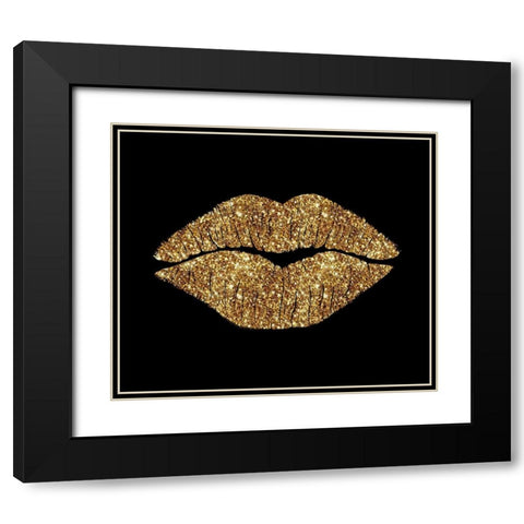 24 Karat Kiss Black Modern Wood Framed Art Print with Double Matting by Lavoie, Tina