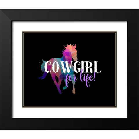 Cowgirl for Life Black Modern Wood Framed Art Print with Double Matting by Lavoie, Tina