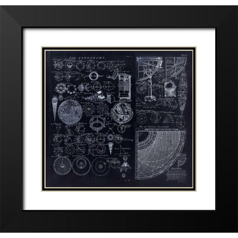 Astronomy Diagrams From 1728 Black Modern Wood Framed Art Print with Double Matting by Lavoie, Tina
