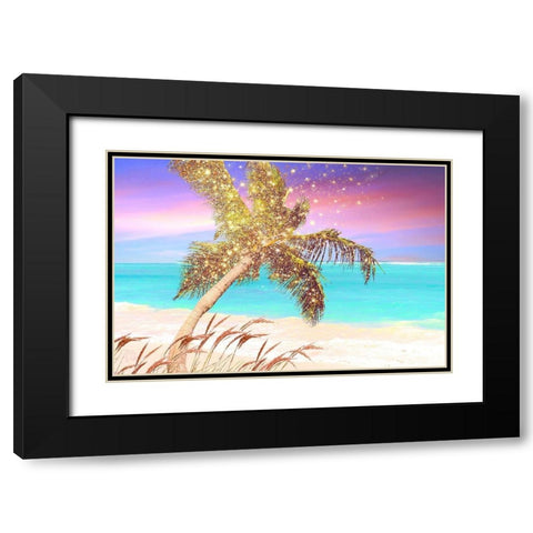 Starlight Beach Black Modern Wood Framed Art Print with Double Matting by Lavoie, Tina