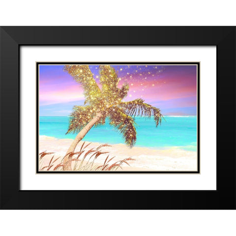 Starlight Beach Black Modern Wood Framed Art Print with Double Matting by Lavoie, Tina