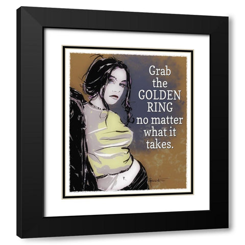 Grab Black Modern Wood Framed Art Print with Double Matting by TMBorenstein