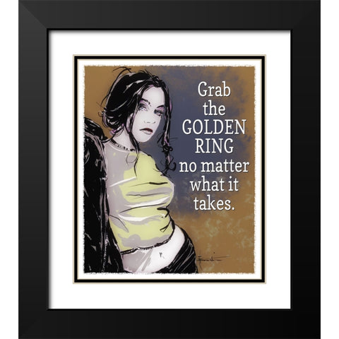 Grab Black Modern Wood Framed Art Print with Double Matting by TMBorenstein