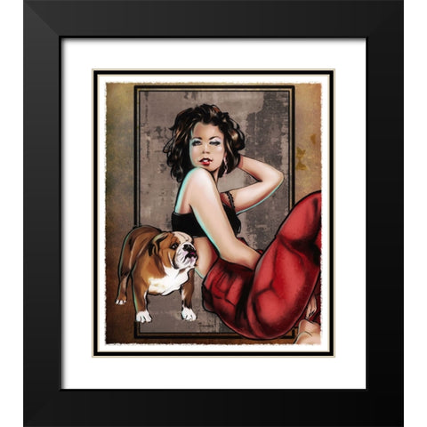 Me And Boo Black Modern Wood Framed Art Print with Double Matting by TMBorenstein