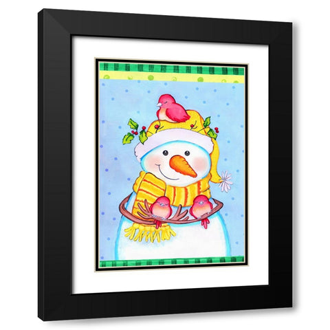 Feathered Friends Black Modern Wood Framed Art Print with Double Matting by Wade, Valarie