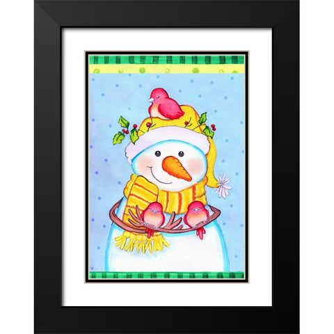 Feathered Friends Black Modern Wood Framed Art Print with Double Matting by Wade, Valarie