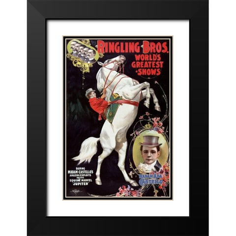 Madam Costello Black Modern Wood Framed Art Print with Double Matting by Vintage Apple Collection