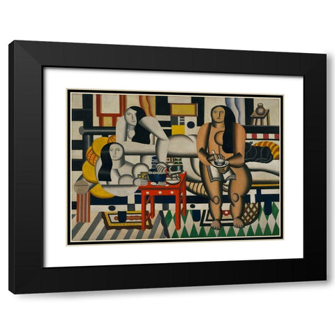 Fernand Léger - Three Women Black Modern Wood Framed Art Print with Double Matting by Vintage Apple Collection