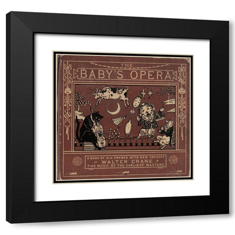 Babys Opera Black Modern Wood Framed Art Print with Double Matting by Vintage Apple Collection