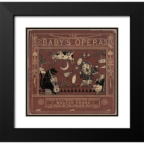Babys Opera Black Modern Wood Framed Art Print with Double Matting by Vintage Apple Collection