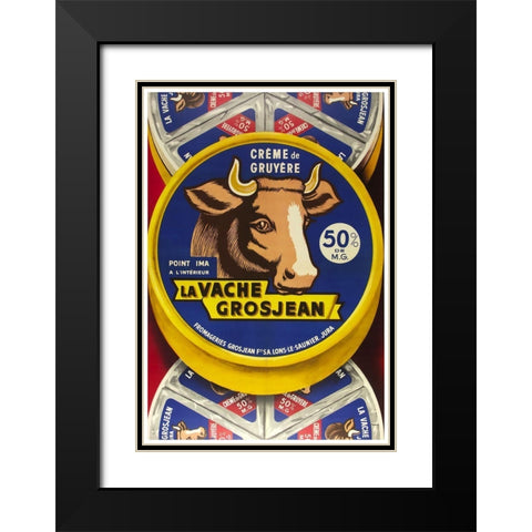 French Cheese Gruyere Black Modern Wood Framed Art Print with Double Matting by Vintage Apple Collection