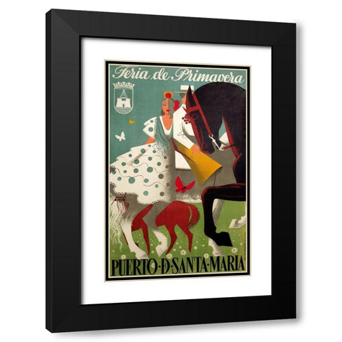 festival of spring Black Modern Wood Framed Art Print with Double Matting by Vintage Apple Collection