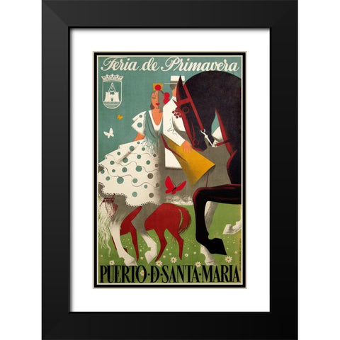 festival of spring Black Modern Wood Framed Art Print with Double Matting by Vintage Apple Collection