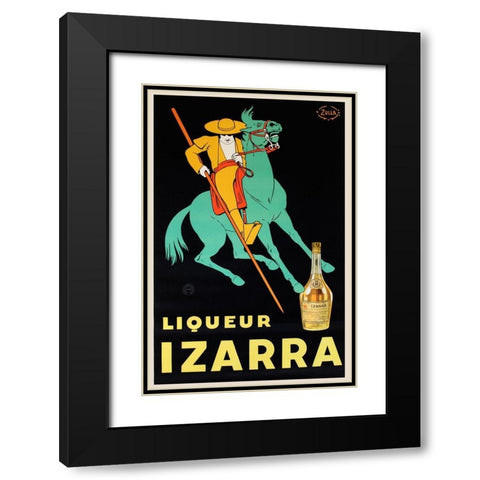 Izarra II Black Modern Wood Framed Art Print with Double Matting by Vintage Apple Collection