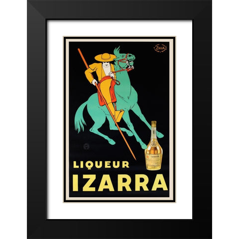 Izarra II Black Modern Wood Framed Art Print with Double Matting by Vintage Apple Collection