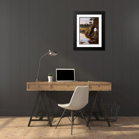 Wings Of Autumn - Bald Eagle Black Modern Wood Framed Art Print with Double Matting by Goebel, Wilhelm