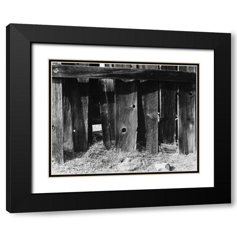 Bodi Fence Black Modern Wood Framed Art Print with Double Matting by Koetsier, Albert