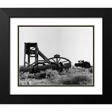 Bodi Mining 1 Black Modern Wood Framed Art Print with Double Matting by Koetsier, Albert