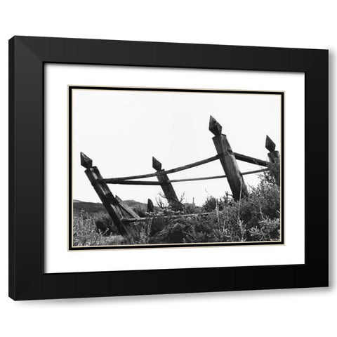 The Bodi Fence Black Modern Wood Framed Art Print with Double Matting by Koetsier, Albert
