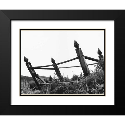The Bodi Fence Black Modern Wood Framed Art Print with Double Matting by Koetsier, Albert
