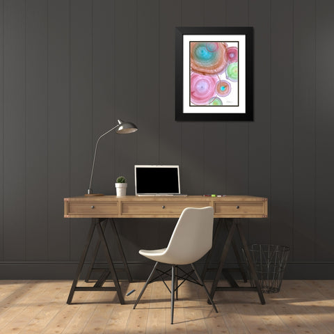 Millennial Tree Ring II Black Modern Wood Framed Art Print with Double Matting by Koetsier, Albert