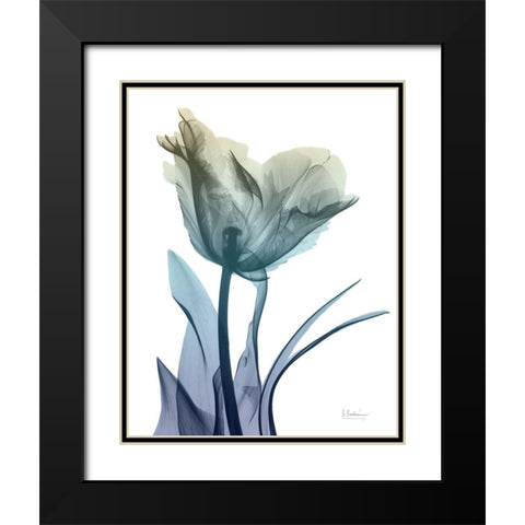 Ombre Expression 5 Black Modern Wood Framed Art Print with Double Matting by Koetsier, Albert