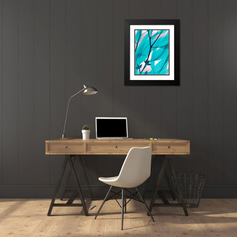 Eucalyptus Cotton Candy Black Modern Wood Framed Art Print with Double Matting by Koetsier, Albert