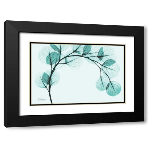Teal Eucalyptus Black Modern Wood Framed Art Print with Double Matting by Koetsier, Albert
