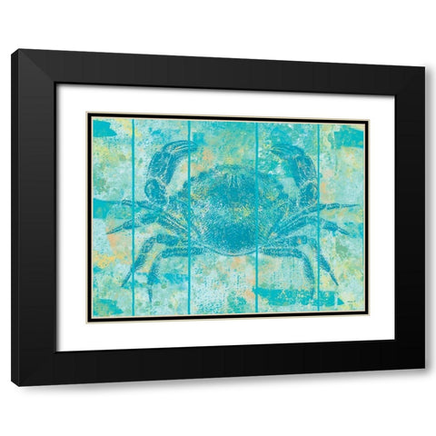 Crab Blues Black Modern Wood Framed Art Print with Double Matting by Saunders, Alonzo