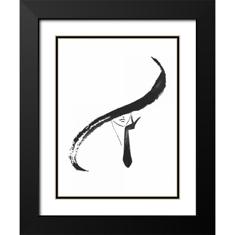 Derby Hat Black Modern Wood Framed Art Print with Double Matting by Zyburt, Alicia