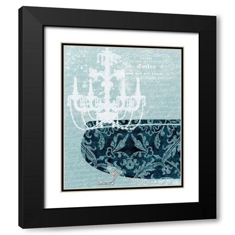 Chandelier 2 Black Modern Wood Framed Art Print with Double Matting by Bailey, Ann