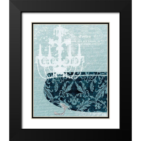 Chandelier 2 Black Modern Wood Framed Art Print with Double Matting by Bailey, Ann