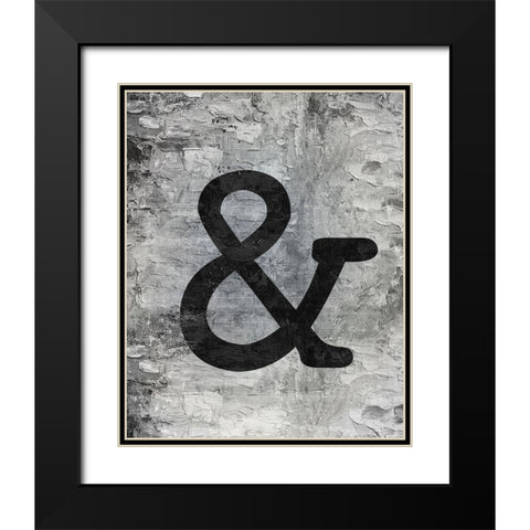 Symbol 1 Black Modern Wood Framed Art Print with Double Matting by Bailey, Ann