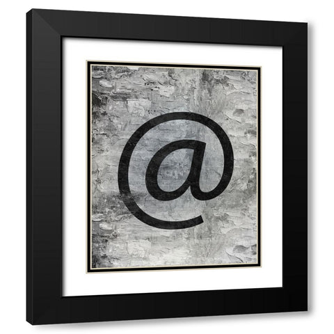Symbol 3 Black Modern Wood Framed Art Print with Double Matting by Bailey, Ann