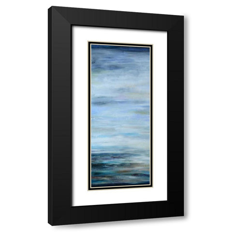 Narrow Waterscape 1 Black Modern Wood Framed Art Print with Double Matting by Bilotta, Barbara