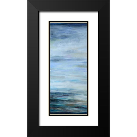 Narrow Waterscape 1 Black Modern Wood Framed Art Print with Double Matting by Bilotta, Barbara
