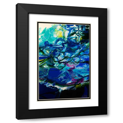 Moon Tide Black Modern Wood Framed Art Print with Double Matting by Bilotta, Barbara