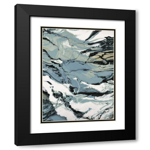 Lunar Currents Black Modern Wood Framed Art Print with Double Matting by Bilotta, Barbara