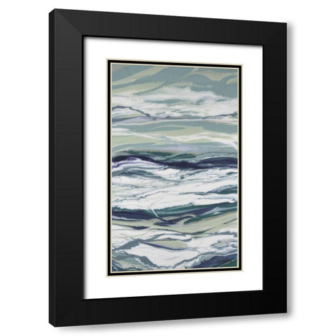 Ocean Blues Black Modern Wood Framed Art Print with Double Matting by Bilotta, Barbara