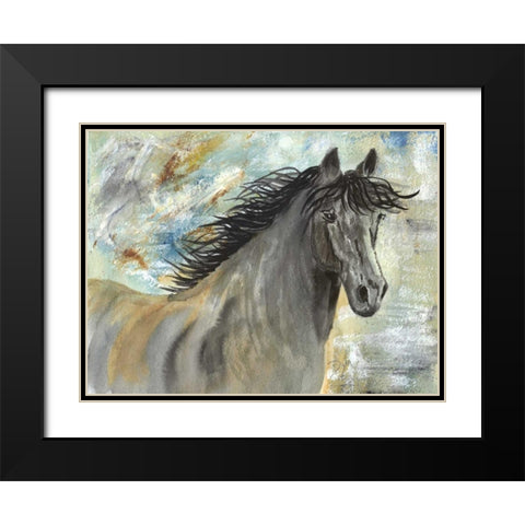 Run Like the Wind Black Modern Wood Framed Art Print with Double Matting by Dyer, Beverly
