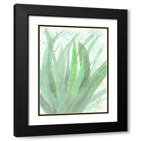 Into Green 2 Black Modern Wood Framed Art Print with Double Matting by Dyer, Beverly