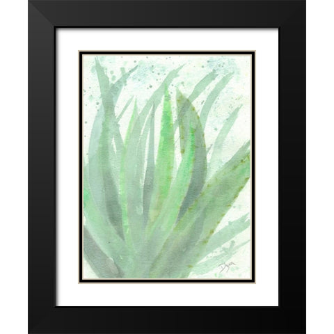 Into Green 2 Black Modern Wood Framed Art Print with Double Matting by Dyer, Beverly