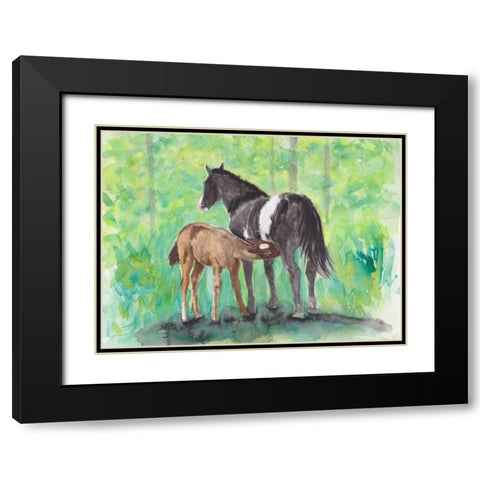 Tender Moment I Black Modern Wood Framed Art Print with Double Matting by Dyer, Beverly