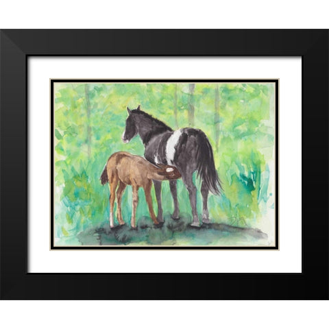 Tender Moment I Black Modern Wood Framed Art Print with Double Matting by Dyer, Beverly
